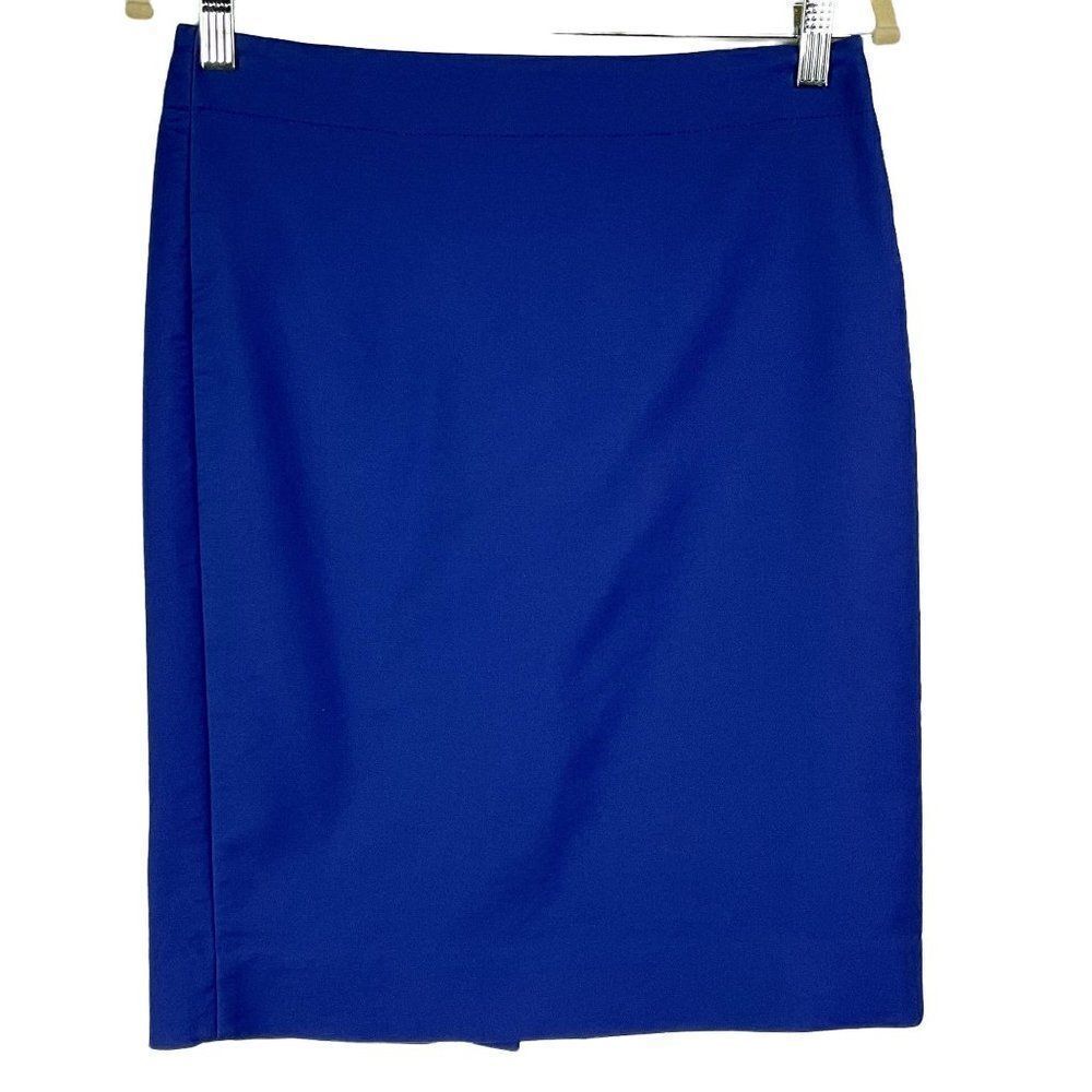 J.Crew No. 2 Pencil Skirt Cornflower Blue Stretch Cotton, size 2, style 59369